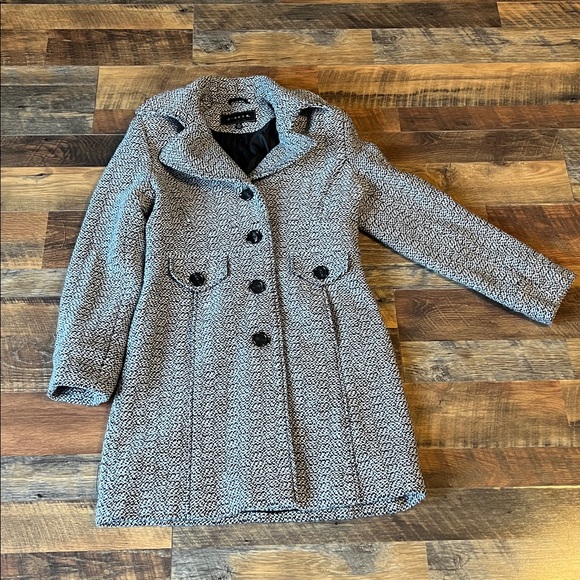 2 Piece Dressy Winter Jacket Coat Lot 1 Herringbone, 1 Plaid Print Size Medium - Picture 2 of 12